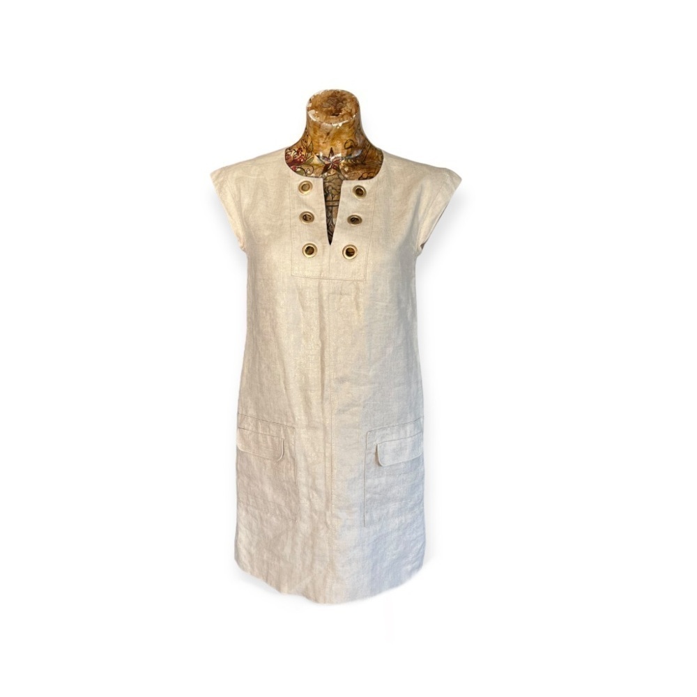 J. Crew Cream Linen metallic sheen